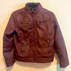 Boys red jacket Sherpa lined